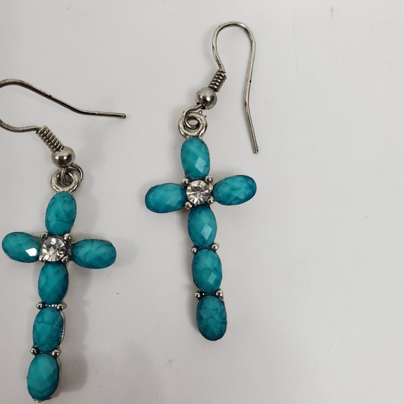 Cross Pendant Earrings - Picture 3 of 6